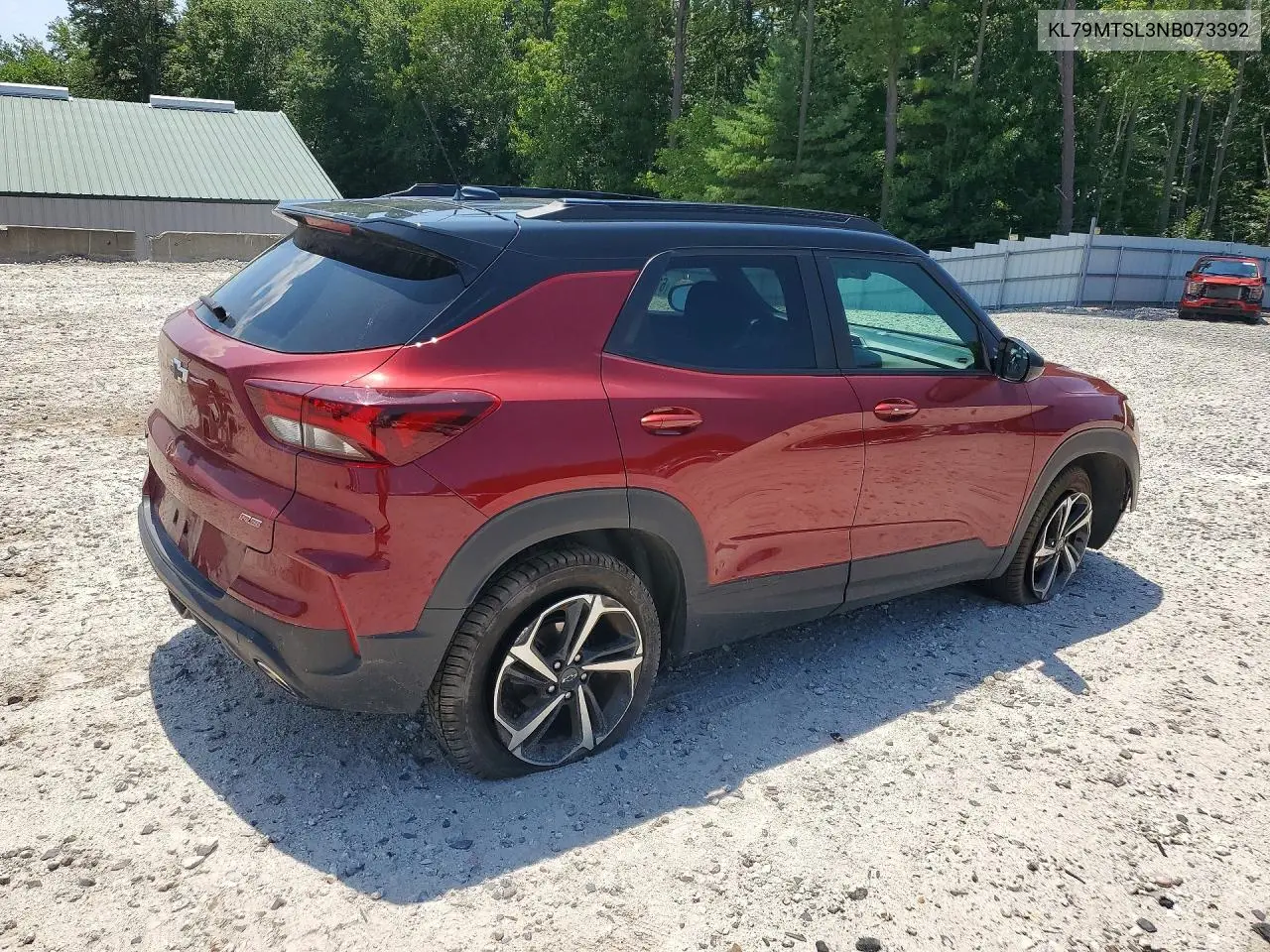 2022 Chevrolet Trailblazer Rs VIN: KL79MTSL3NB073392 Lot: 61739436