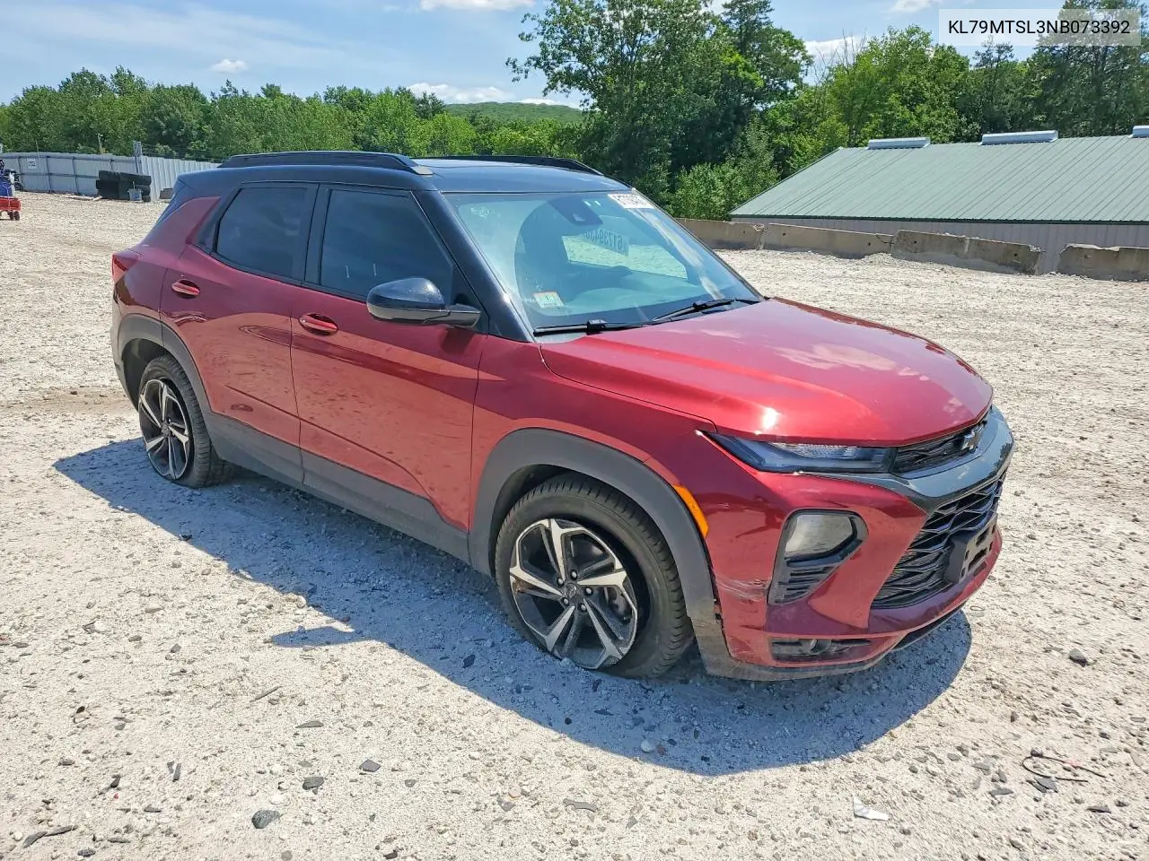 2022 Chevrolet Trailblazer Rs VIN: KL79MTSL3NB073392 Lot: 61739436