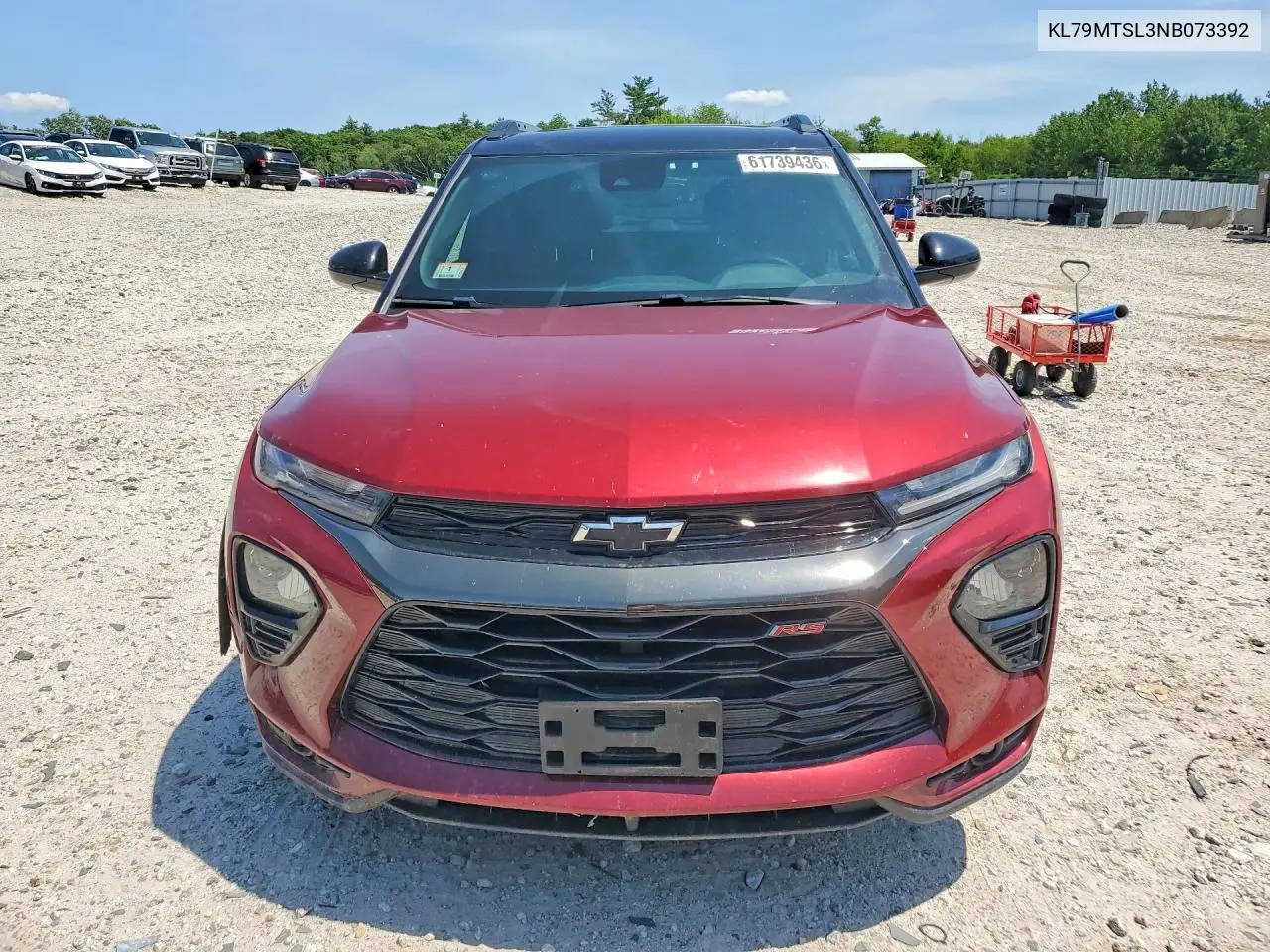 2022 Chevrolet Trailblazer Rs VIN: KL79MTSL3NB073392 Lot: 61739436