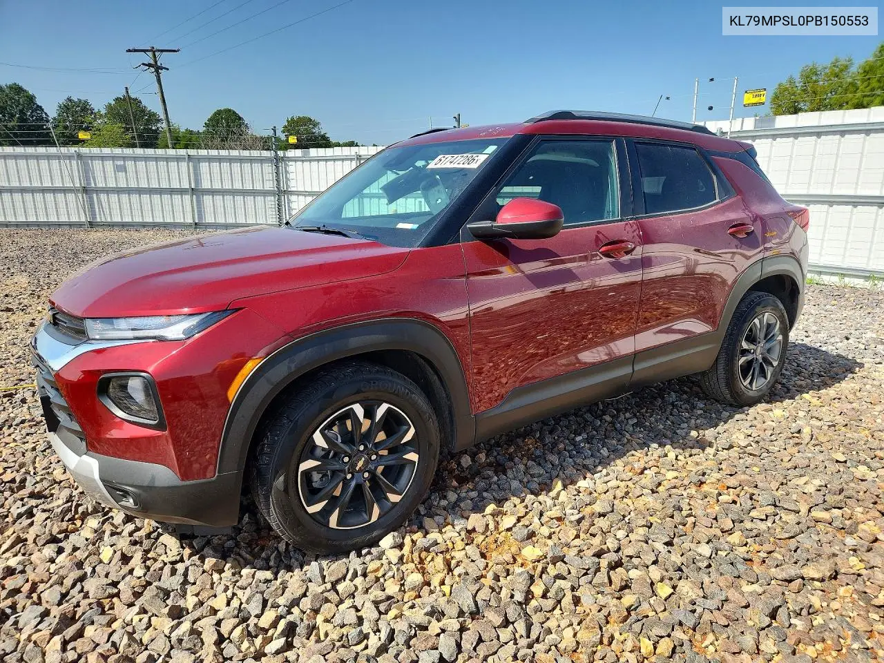 2023 Chevrolet Trailblazer Lt VIN: KL79MPSL0PB150553 Lot: 61747286