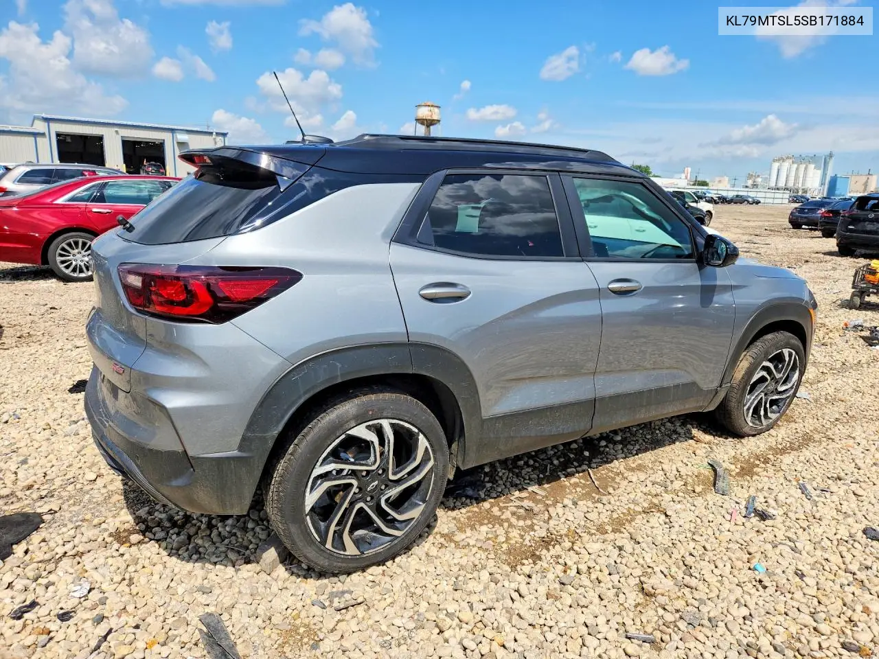 2025 Chevrolet Trailblazer Rs VIN: KL79MTSL5SB171884 Lot: 58621086