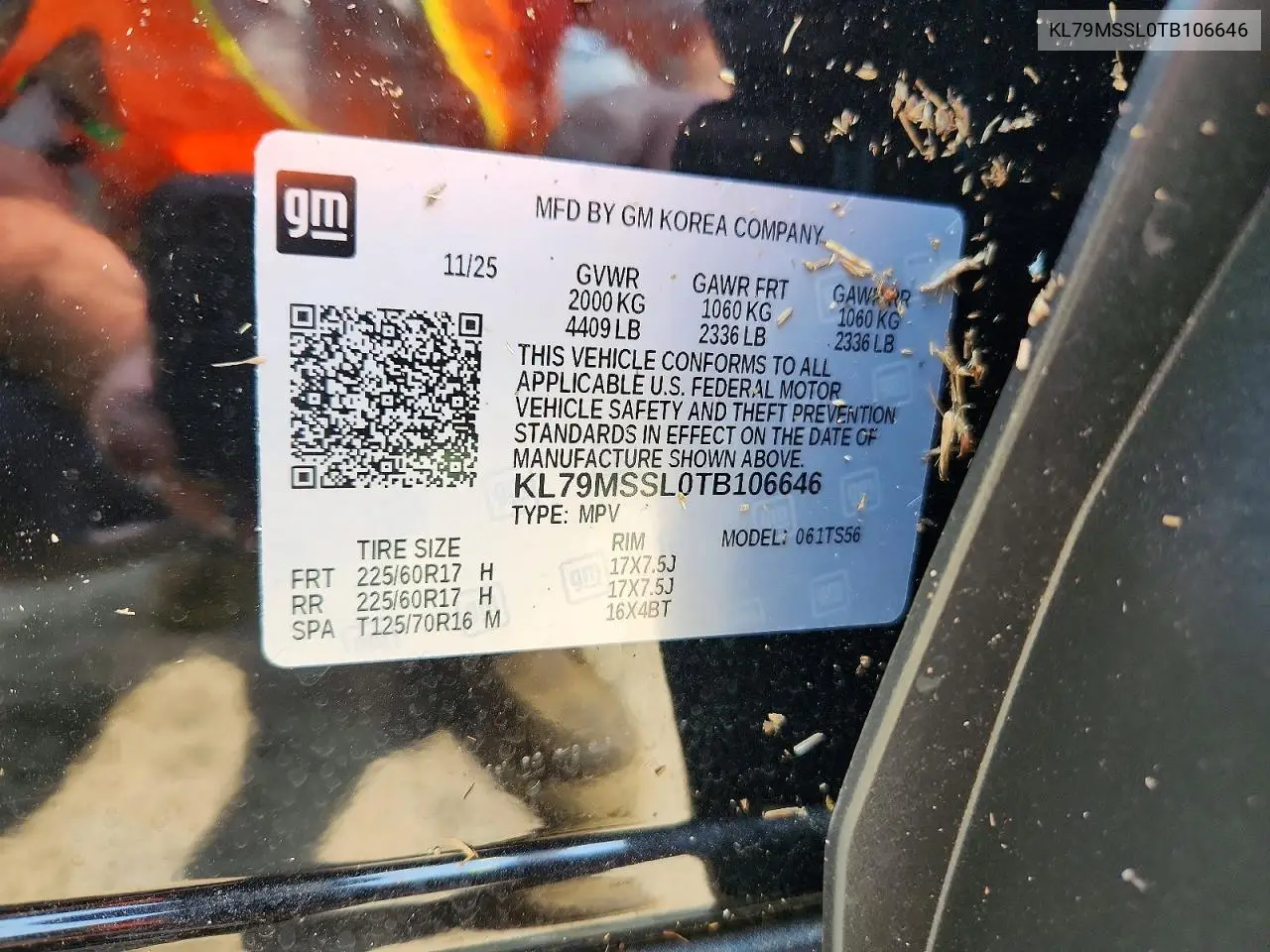 2026 Chevrolet Trailblazer Activ VIN: KL79MSSL0TB106646 Lot: 61563166