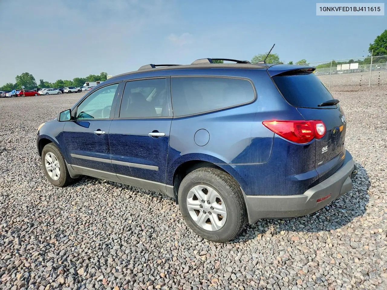 2011 Chevrolet Traverse Ls VIN: 1GNKVFED1BJ411615 Lot: 60636636