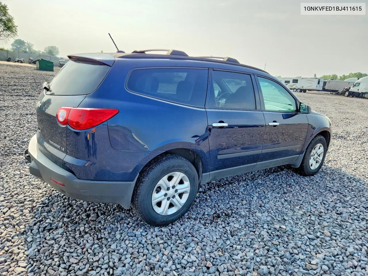 2011 Chevrolet Traverse Ls VIN: 1GNKVFED1BJ411615 Lot: 60636636