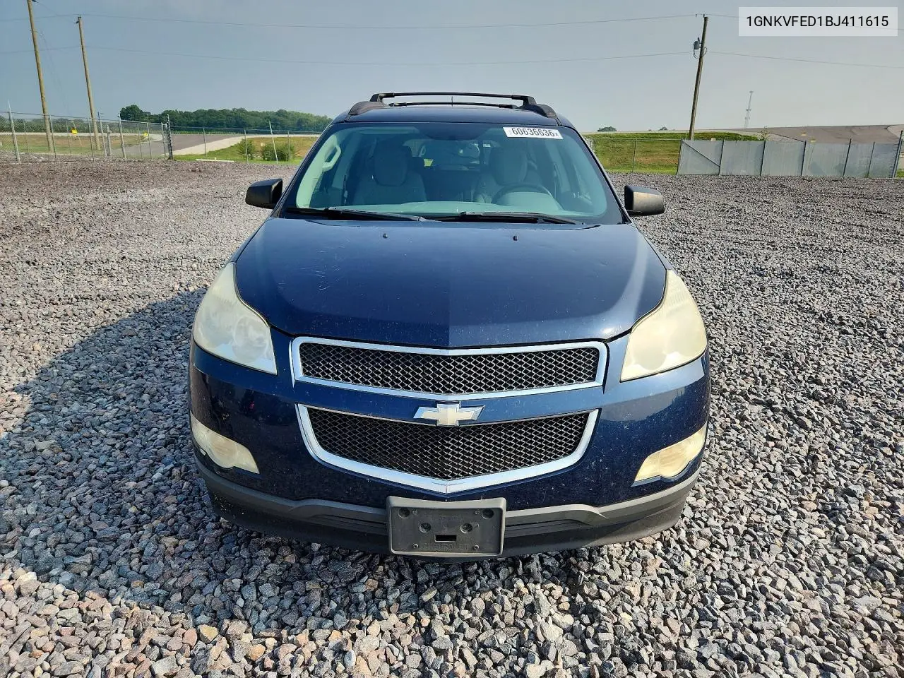 2011 Chevrolet Traverse Ls VIN: 1GNKVFED1BJ411615 Lot: 60636636