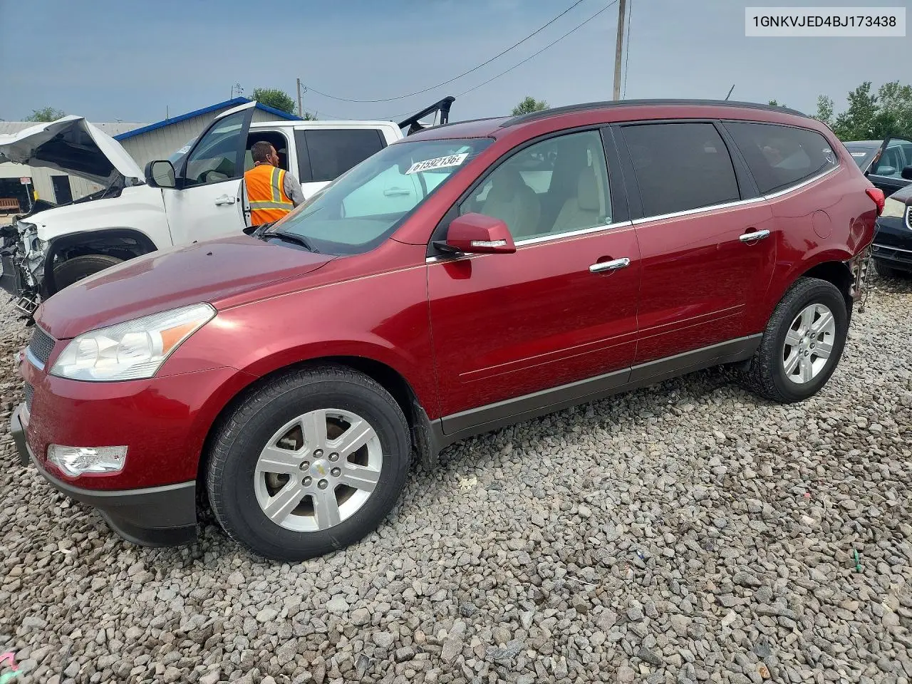 2011 Chevrolet Traverse Lt VIN: 1GNKVJED4BJ173438 Lot: 61592136