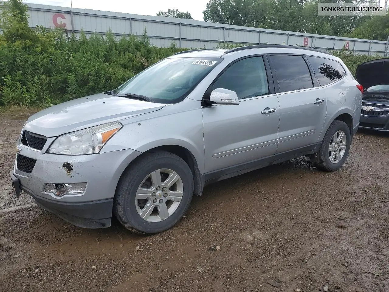 2011 Chevrolet Traverse Lt VIN: 1GNKRGED8BJ235060 Lot: 61947656