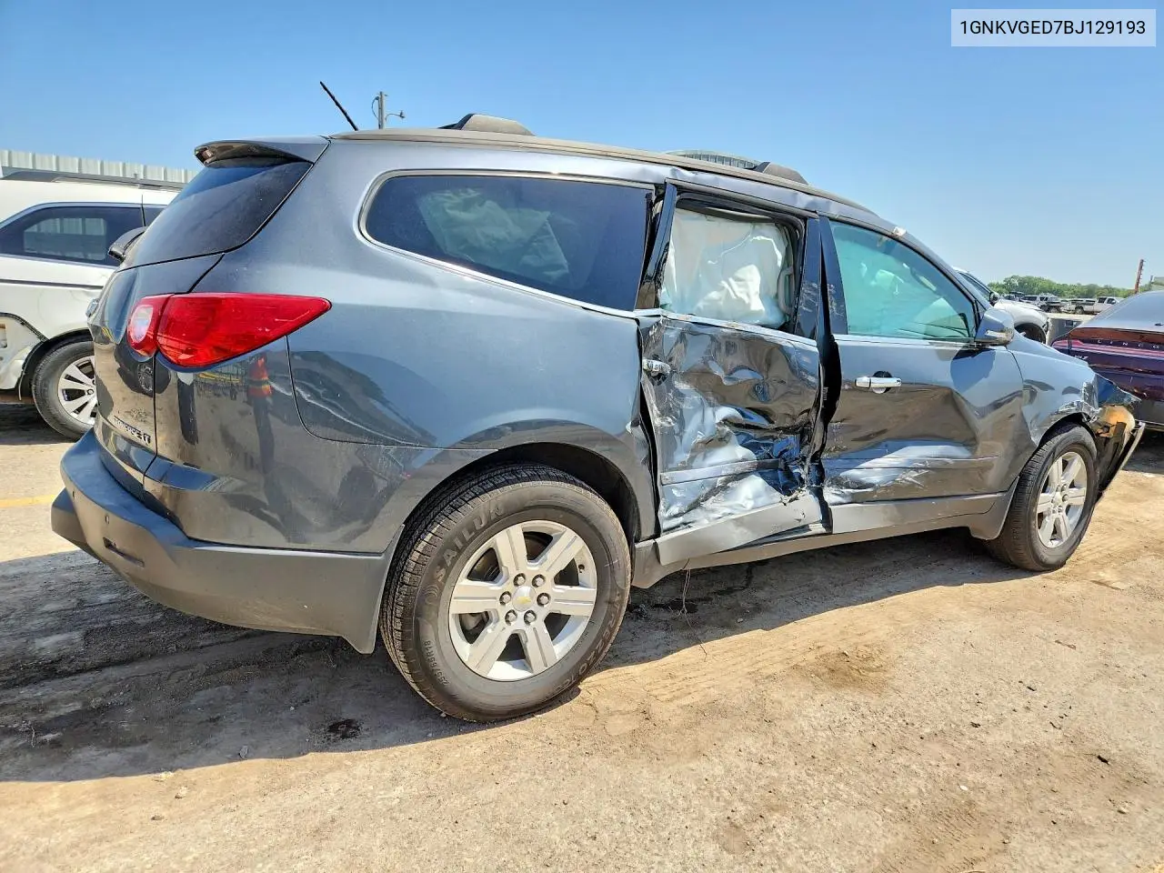 2011 Chevrolet Traverse Lt VIN: 1GNKVGED7BJ129193 Lot: 61957116
