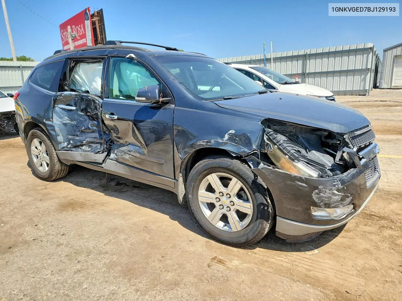 2011 Chevrolet Traverse Lt VIN: 1GNKVGED7BJ129193 Lot: 61957116