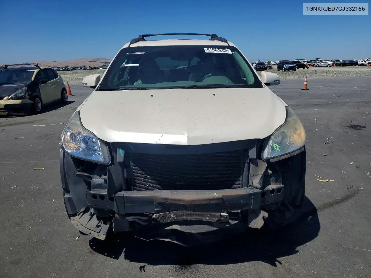 2012 Chevrolet Traverse Lt VIN: 1GNKRJED7CJ332166 Lot: 61663286
