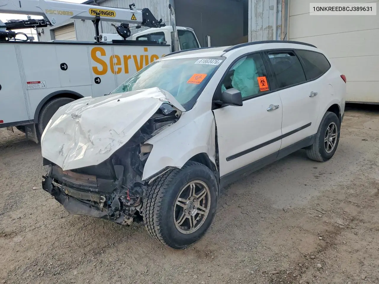 2012 Chevrolet Traverse Ls VIN: 1GNKREED8CJ389631 Lot: 61863476