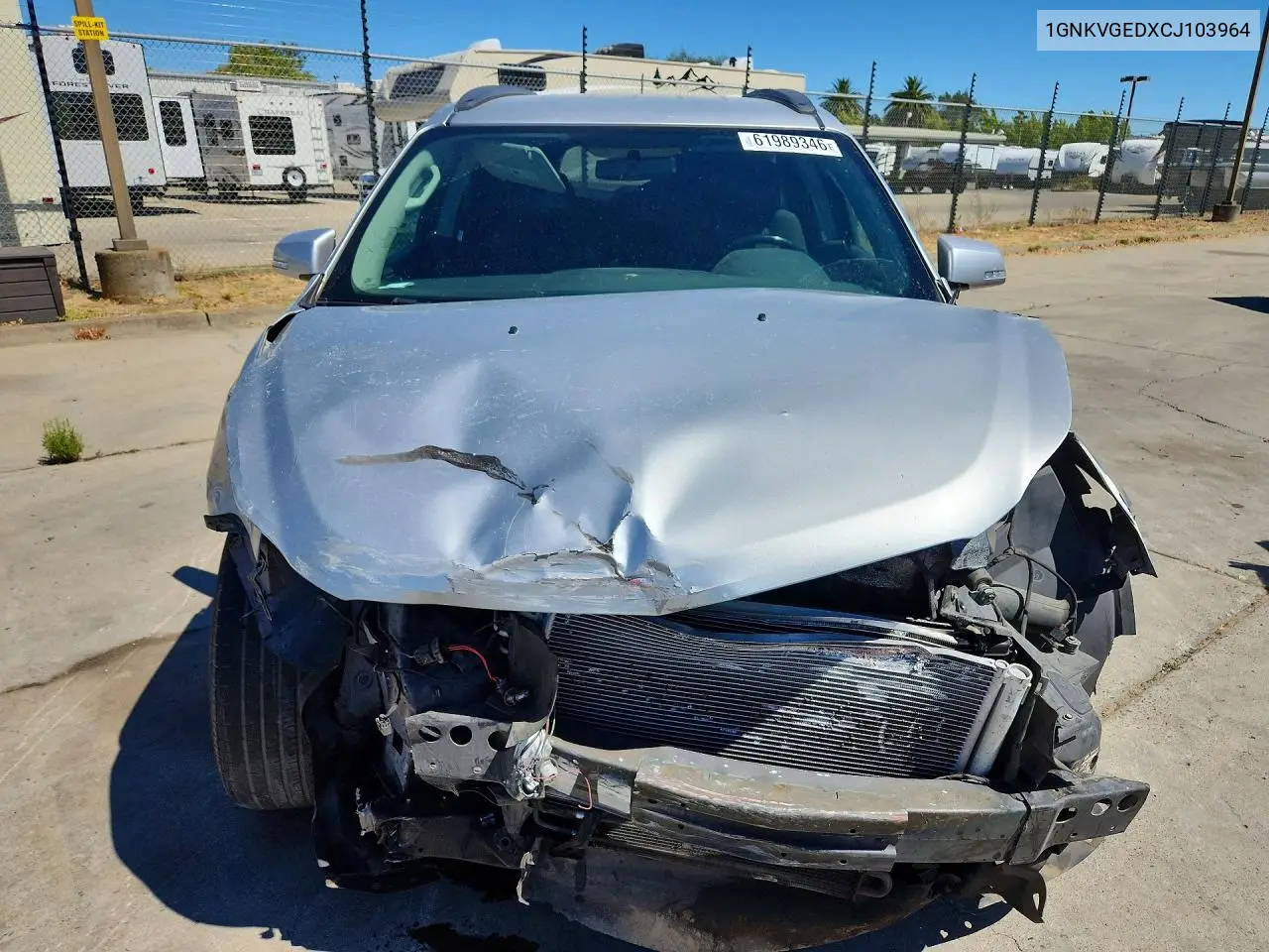 2012 Chevrolet Traverse Lt VIN: 1GNKVGEDXCJ103964 Lot: 61989346