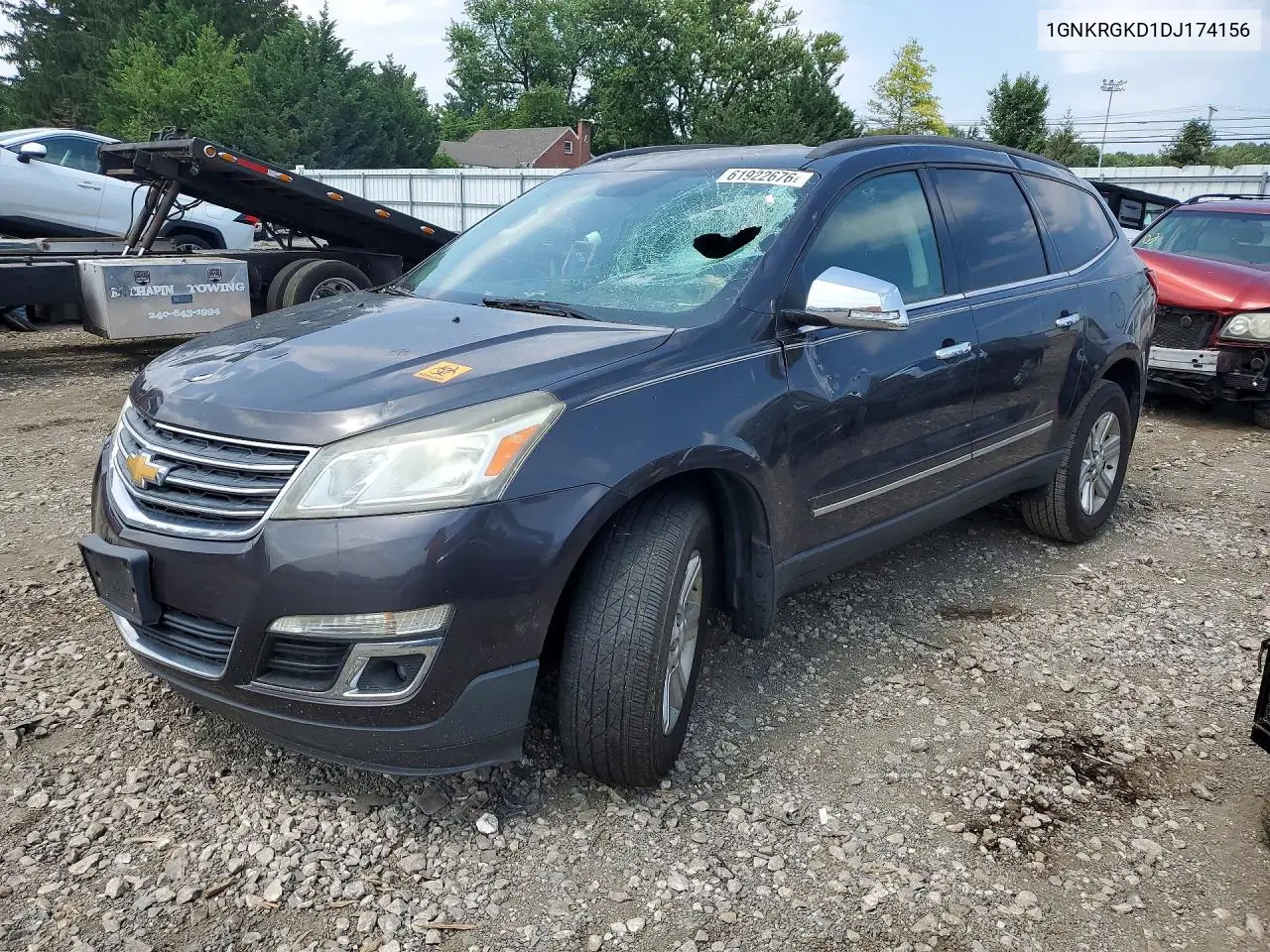 2013 Chevrolet Traverse Lt VIN: 1GNKRGKD1DJ174156 Lot: 61922676