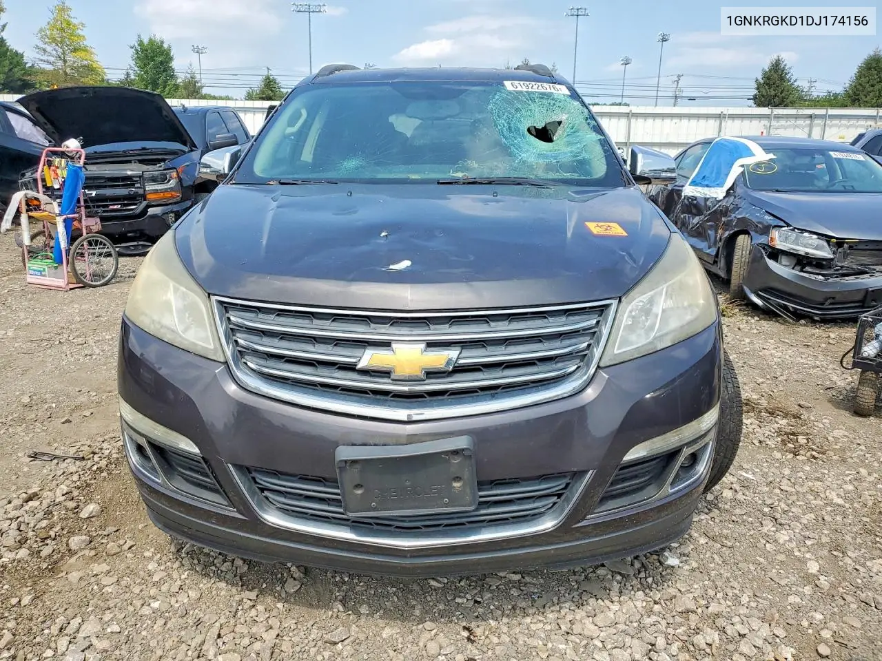 2013 Chevrolet Traverse Lt VIN: 1GNKRGKD1DJ174156 Lot: 61922676