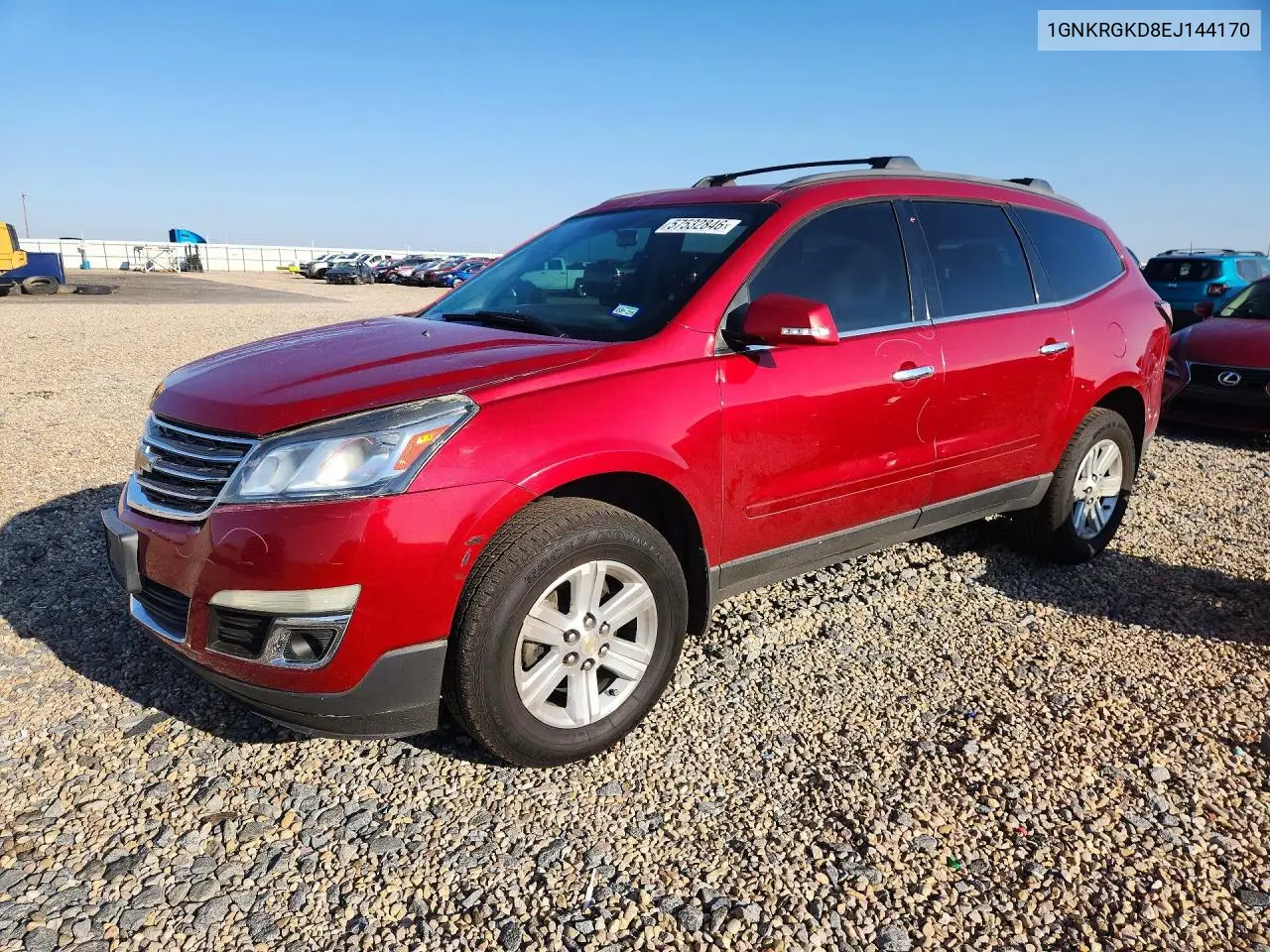 2014 Chevrolet Traverse Lt VIN: 1GNKRGKD8EJ144170 Lot: 57532846