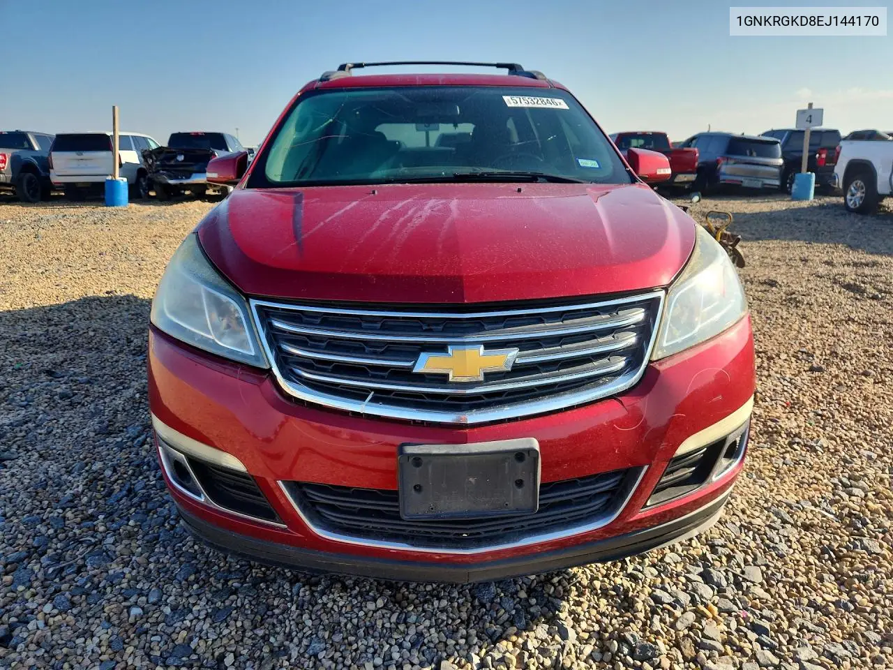 2014 Chevrolet Traverse Lt VIN: 1GNKRGKD8EJ144170 Lot: 57532846