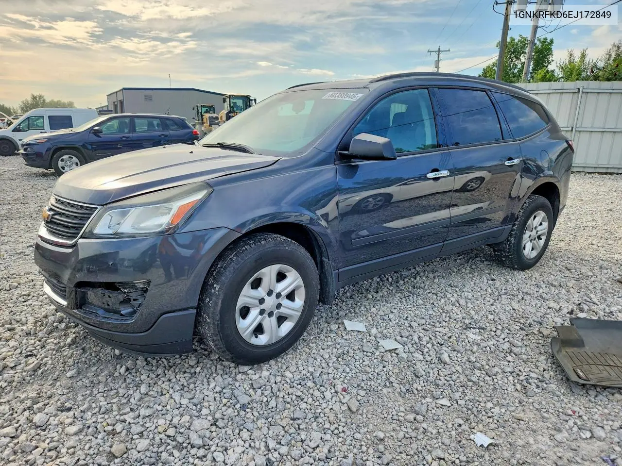 2014 Chevrolet Traverse Ls VIN: 1GNKRFKD6EJ172849 Lot: 60380946