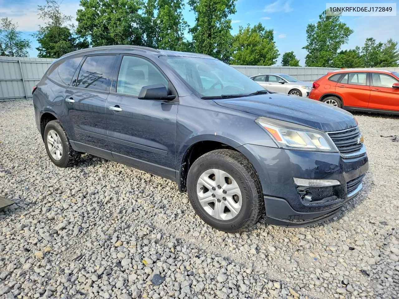 2014 Chevrolet Traverse Ls VIN: 1GNKRFKD6EJ172849 Lot: 60380946