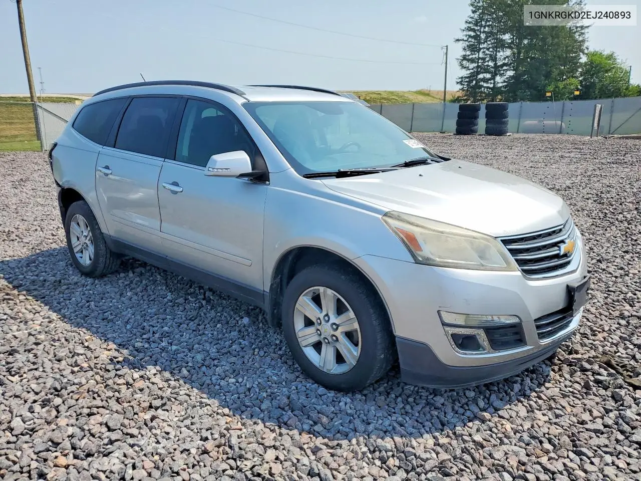 2014 Chevrolet Traverse Lt VIN: 1GNKRGKD2EJ240893 Lot: 60799846