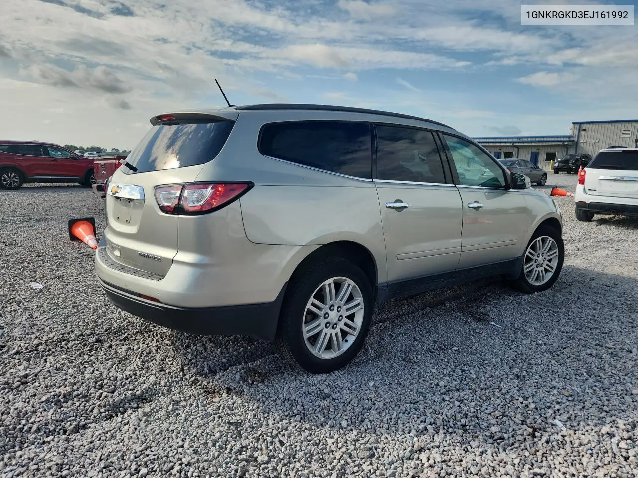 2014 Chevrolet Traverse Lt VIN: 1GNKRGKD3EJ161992 Lot: 61410526