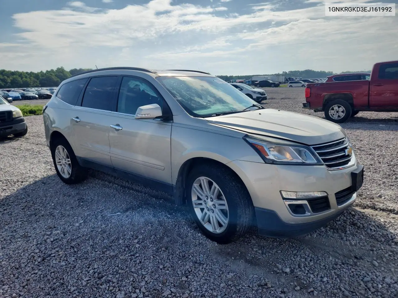 2014 Chevrolet Traverse Lt VIN: 1GNKRGKD3EJ161992 Lot: 61410526