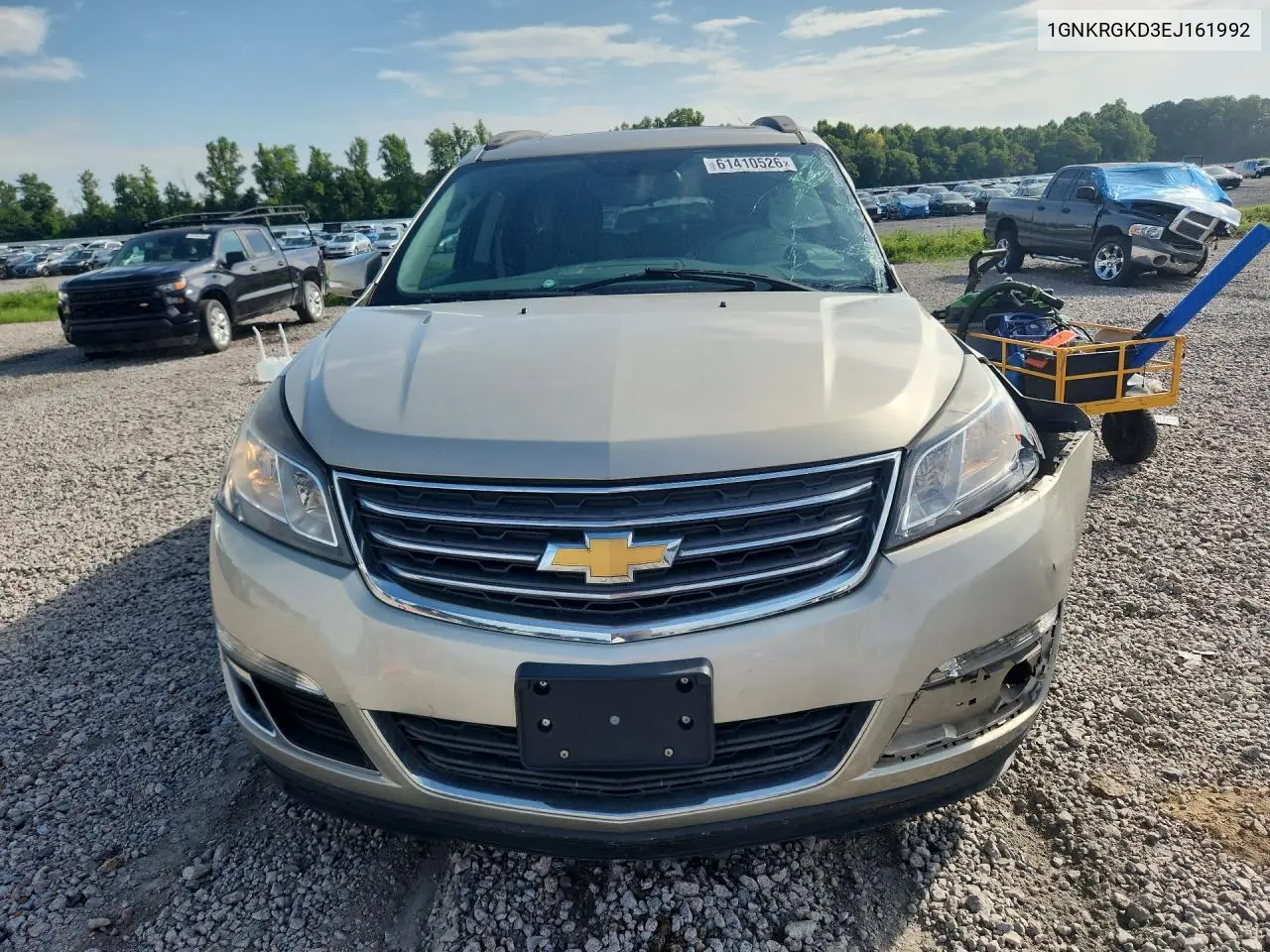 2014 Chevrolet Traverse Lt VIN: 1GNKRGKD3EJ161992 Lot: 61410526
