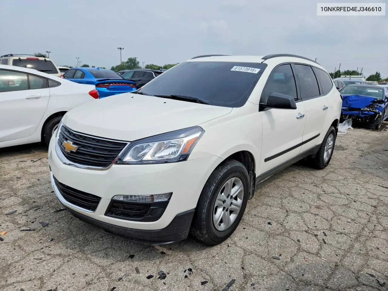 2014 Chevrolet Traverse Ls VIN: 1GNKRFED4EJ346610 Lot: 61573916
