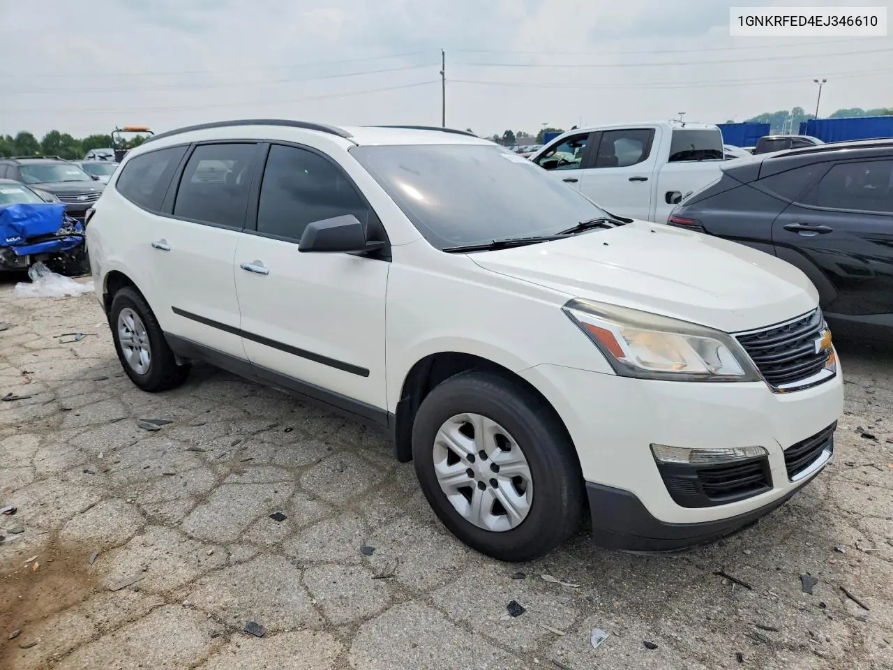 2014 Chevrolet Traverse Ls VIN: 1GNKRFED4EJ346610 Lot: 61573916