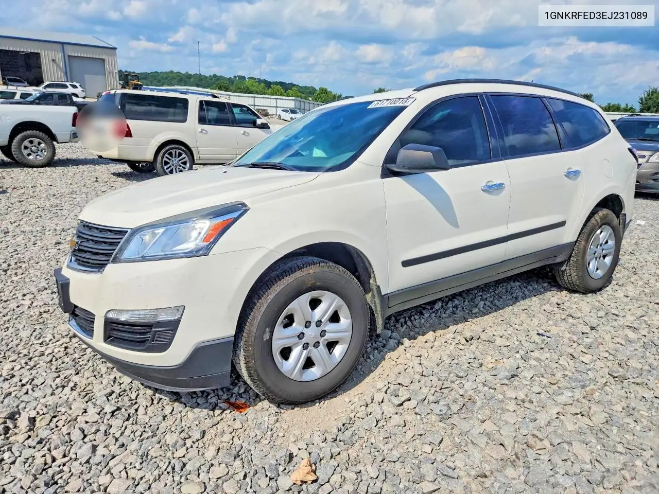 2014 Chevrolet Traverse Ls VIN: 1GNKRFED3EJ231089 Lot: 61710016