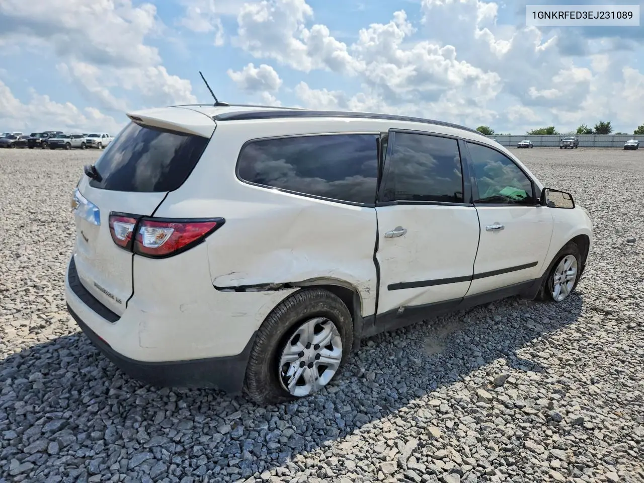 2014 Chevrolet Traverse Ls VIN: 1GNKRFED3EJ231089 Lot: 61710016
