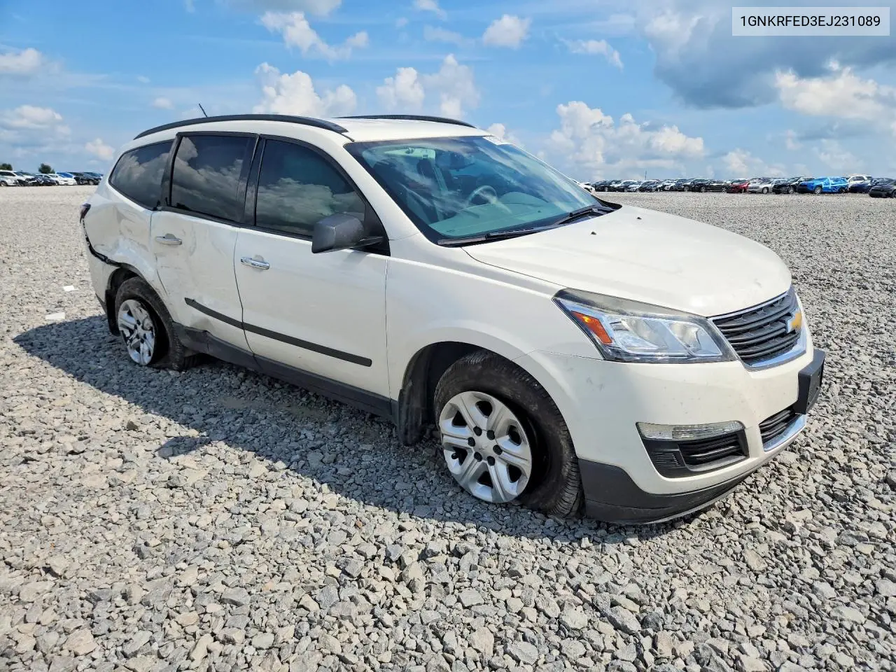 2014 Chevrolet Traverse Ls VIN: 1GNKRFED3EJ231089 Lot: 61710016