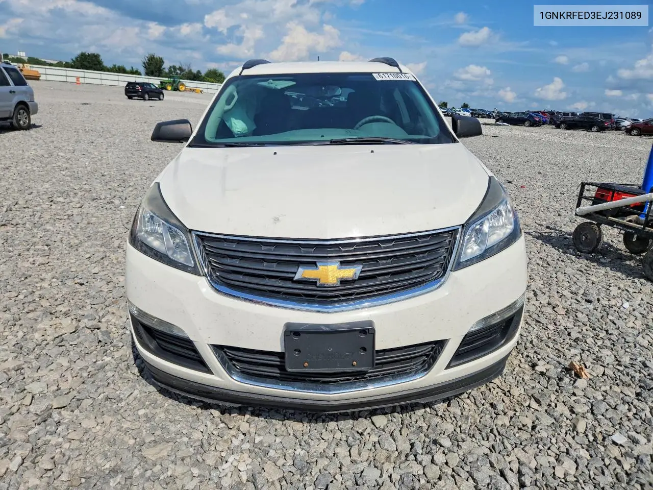 2014 Chevrolet Traverse Ls VIN: 1GNKRFED3EJ231089 Lot: 61710016