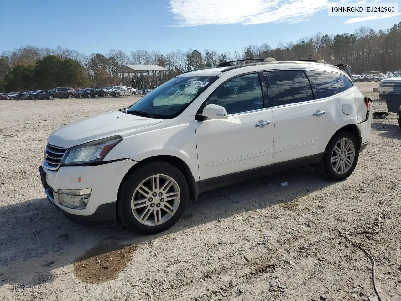1GNKRGKD1EJ242960 2014 Chevrolet Traverse Lt