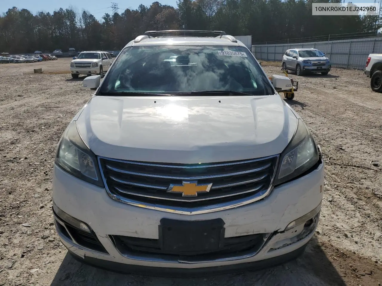 1GNKRGKD1EJ242960 2014 Chevrolet Traverse Lt