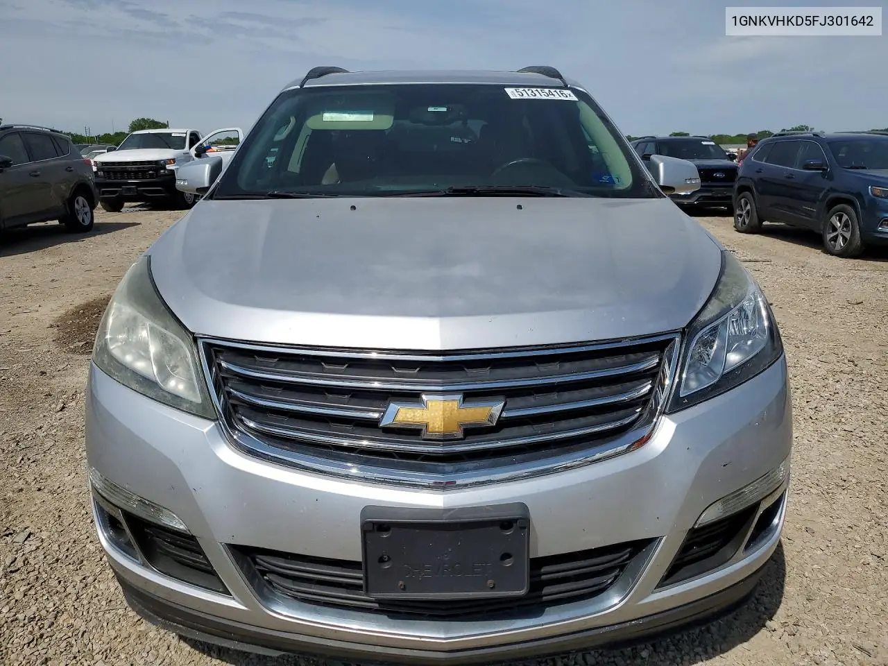 2015 Chevrolet Traverse Lt VIN: 1GNKVHKD5FJ301642 Lot: 51315416