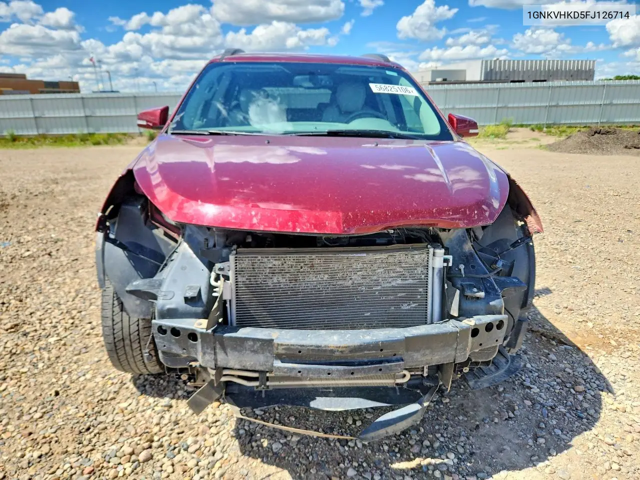 2015 Chevrolet Traverse Lt VIN: 1GNKVHKD5FJ126714 Lot: 56825106