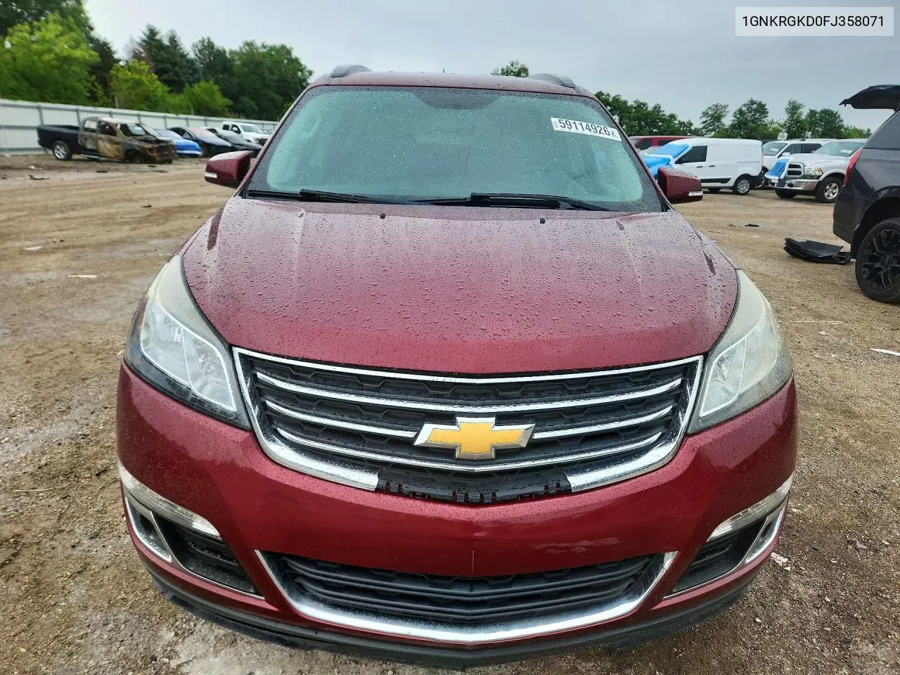 1GNKRGKD0FJ358071 2015 Chevrolet Traverse Lt