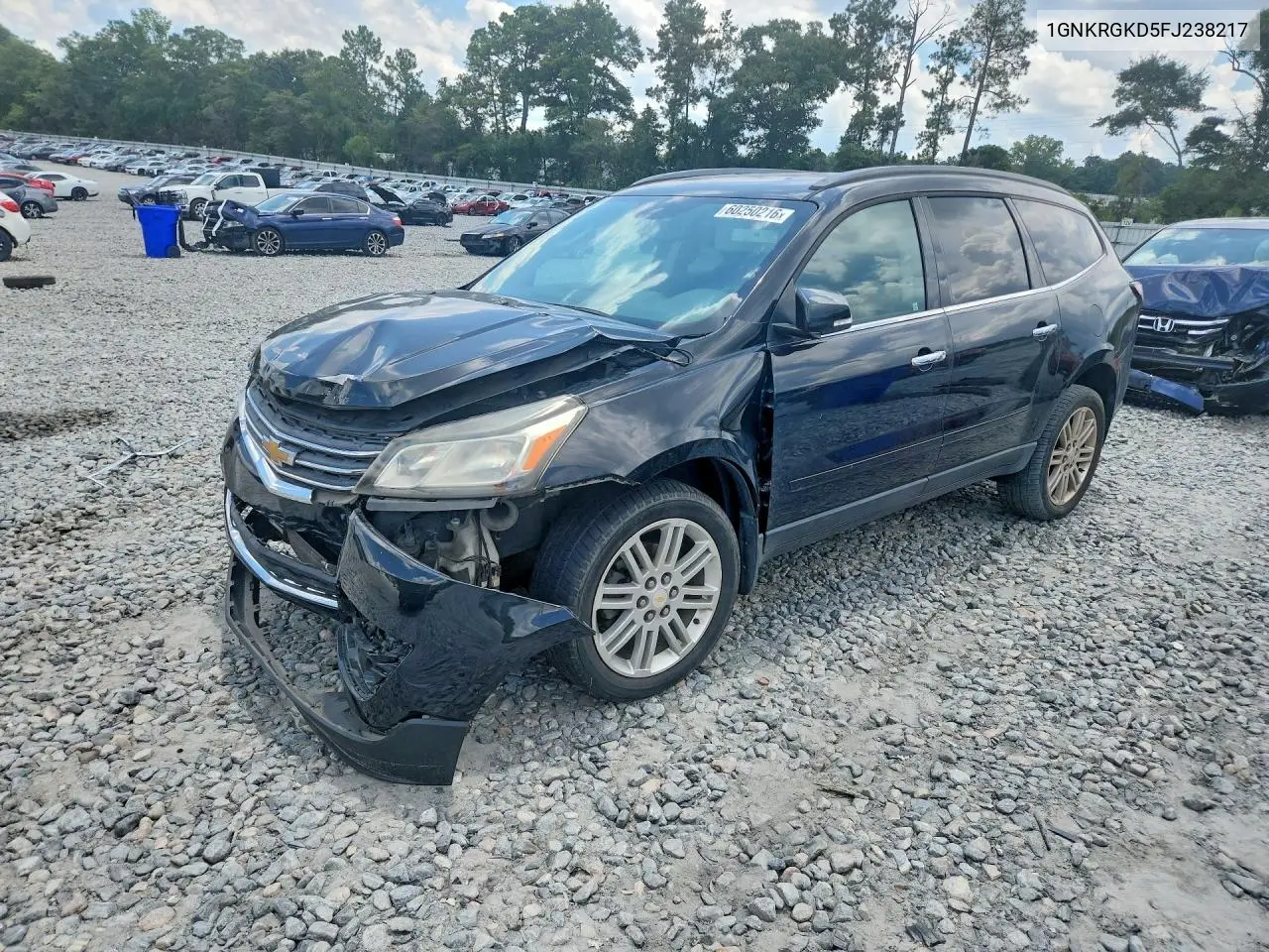 2015 Chevrolet Traverse Lt VIN: 1GNKRGKD5FJ238217 Lot: 60250216