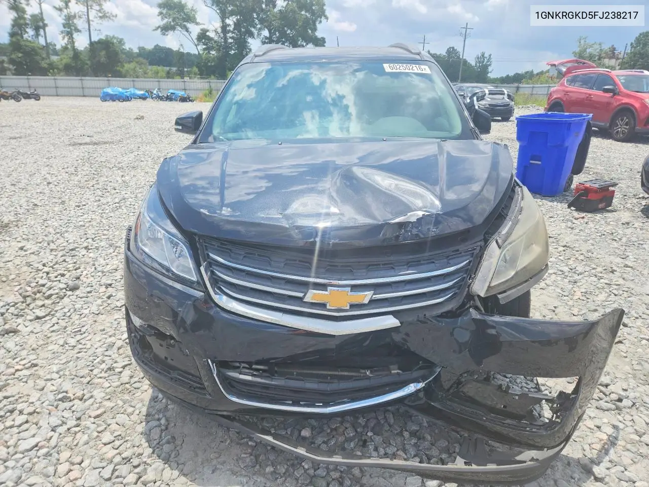 2015 Chevrolet Traverse Lt VIN: 1GNKRGKD5FJ238217 Lot: 60250216