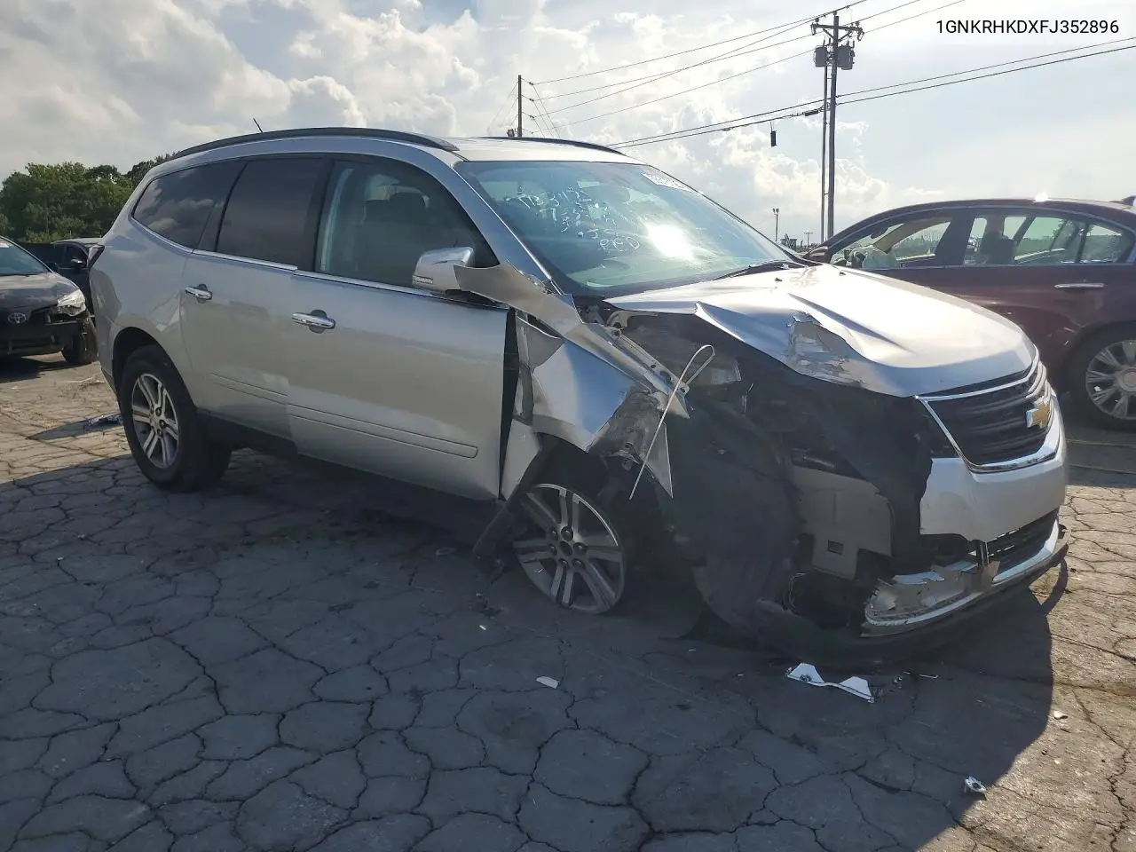 2015 Chevrolet Traverse Lt VIN: 1GNKRHKDXFJ352896 Lot: 60316126