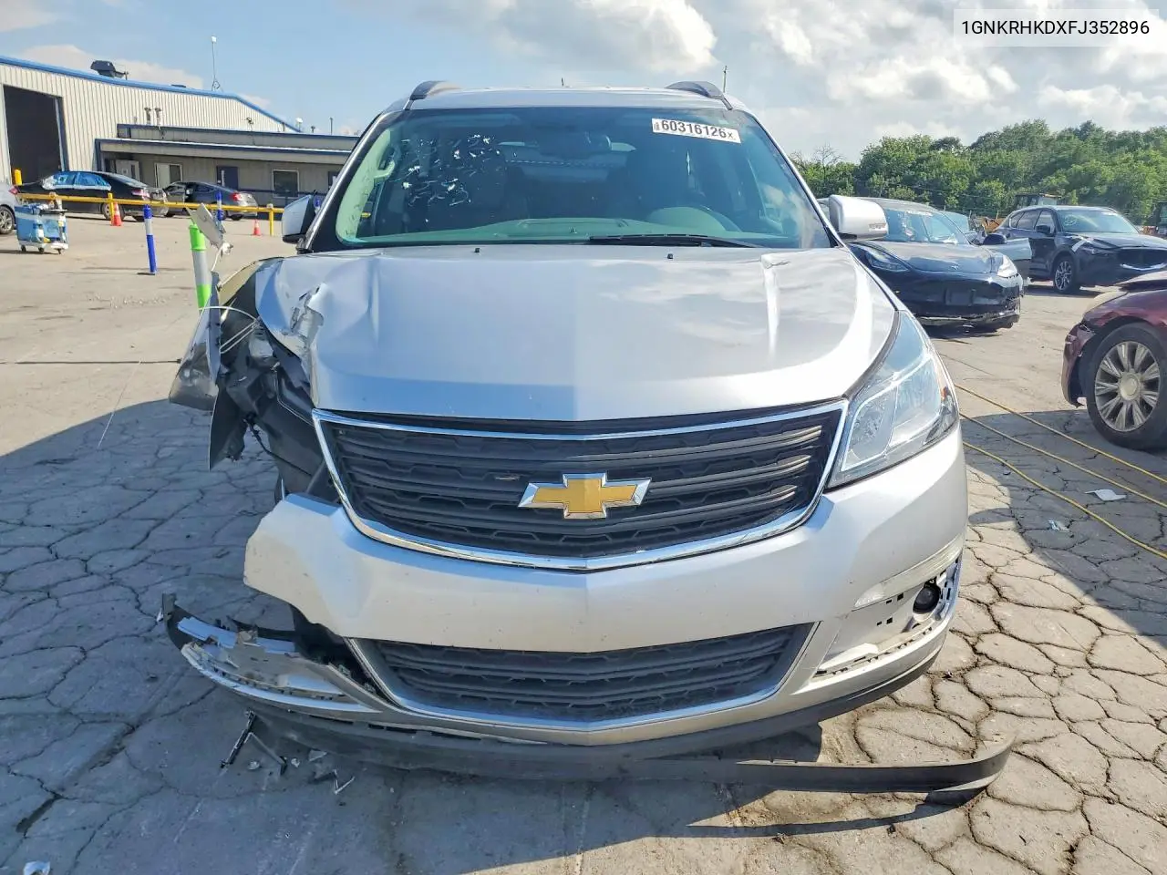 2015 Chevrolet Traverse Lt VIN: 1GNKRHKDXFJ352896 Lot: 60316126