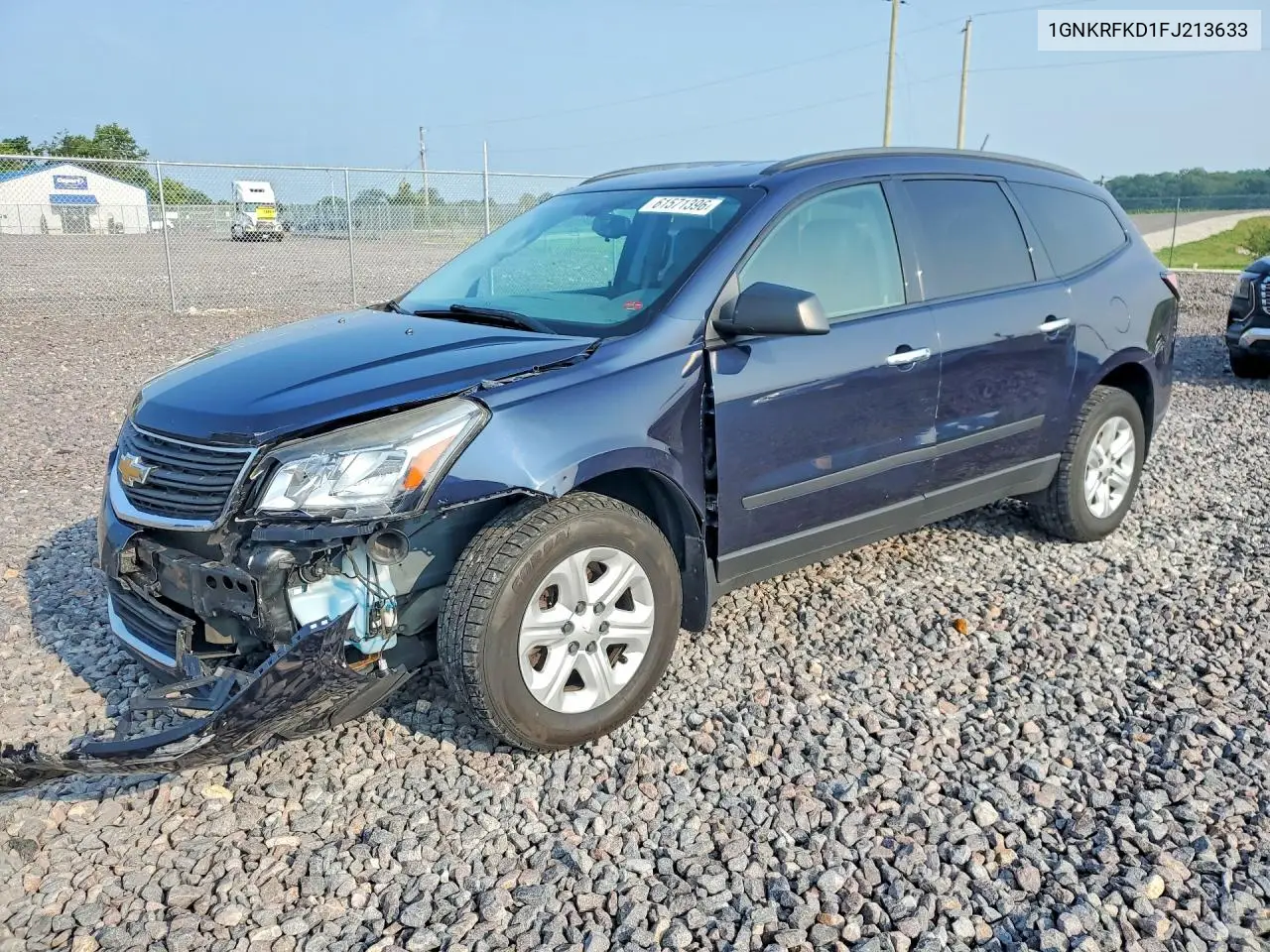 2015 Chevrolet Traverse Ls VIN: 1GNKRFKD1FJ213633 Lot: 61571396