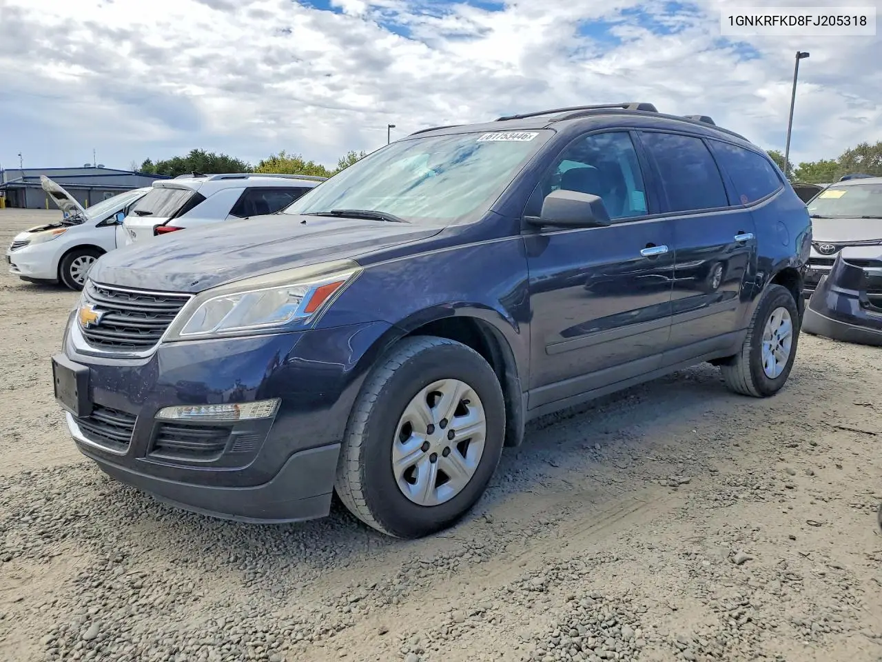 2015 Chevrolet Traverse Ls VIN: 1GNKRFKD8FJ205318 Lot: 61753446