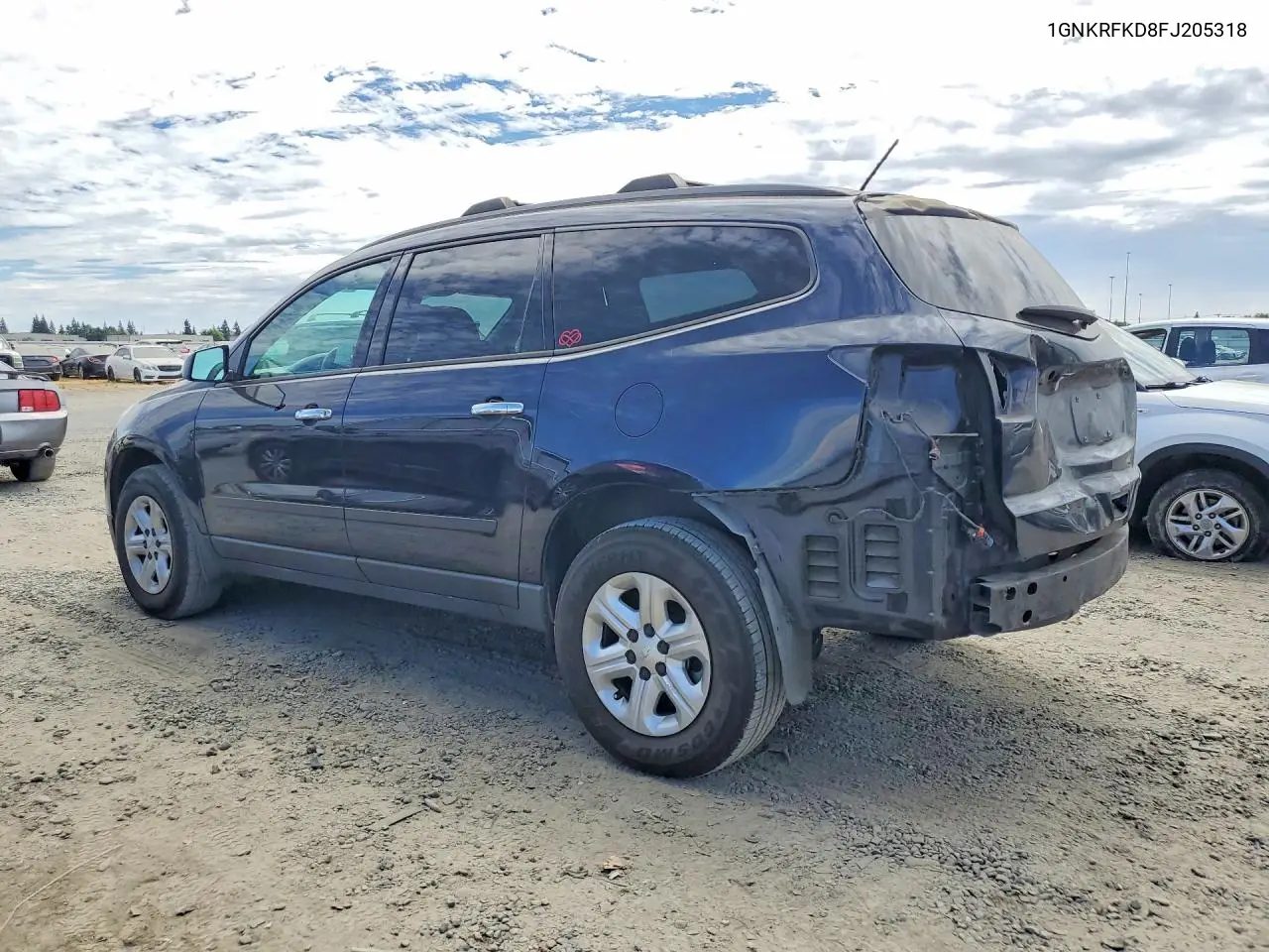 2015 Chevrolet Traverse Ls VIN: 1GNKRFKD8FJ205318 Lot: 61753446