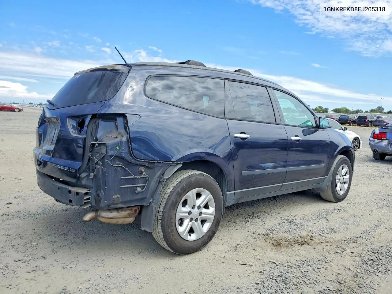 2015 Chevrolet Traverse Ls VIN: 1GNKRFKD8FJ205318 Lot: 61753446