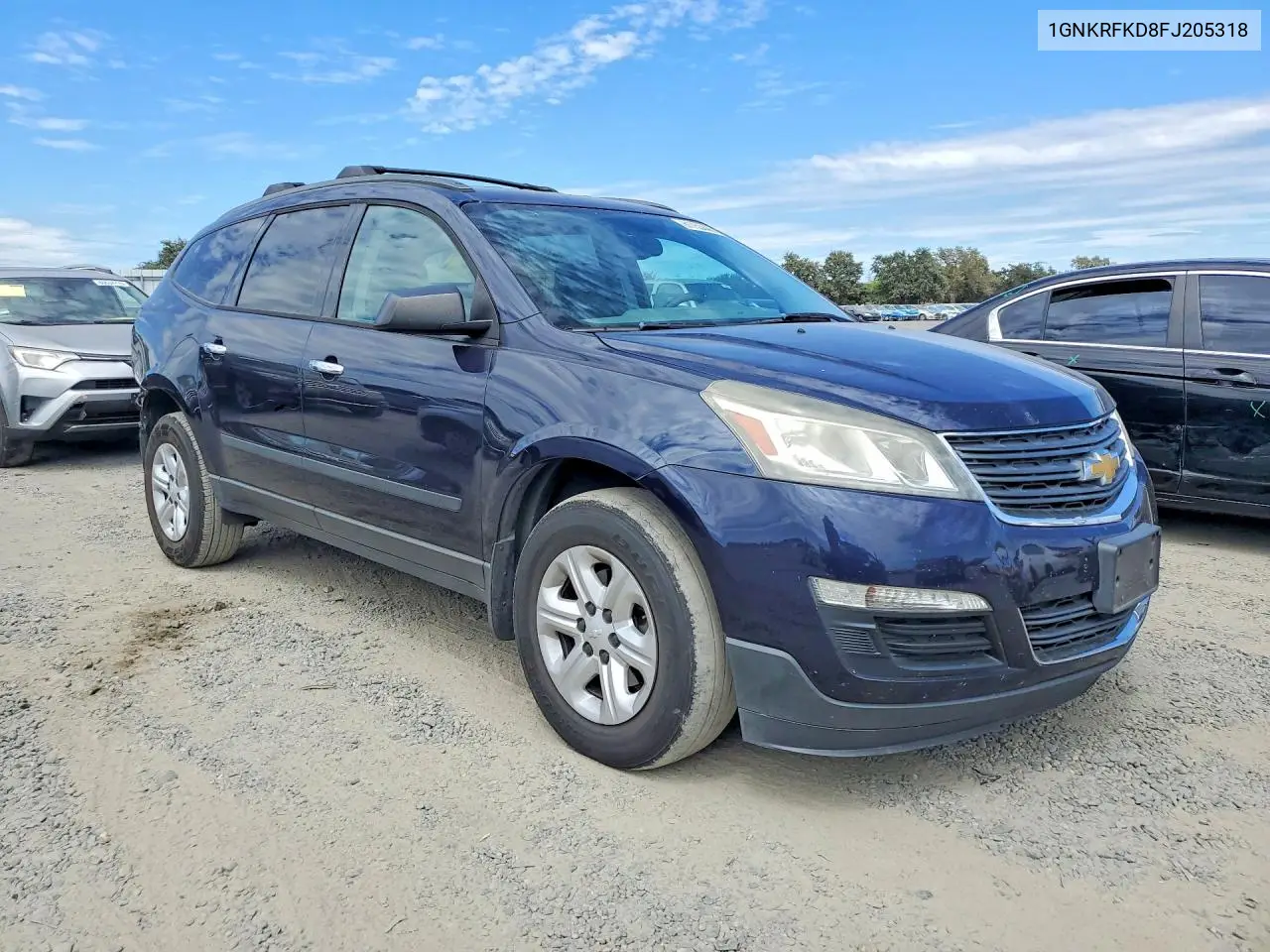 2015 Chevrolet Traverse Ls VIN: 1GNKRFKD8FJ205318 Lot: 61753446