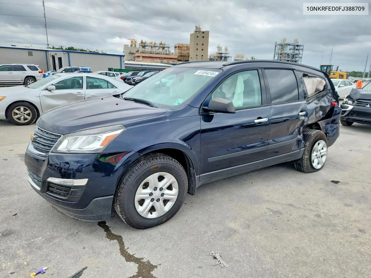 2015 Chevrolet Traverse Ls VIN: 1GNKRFED0FJ388709 Lot: 61894246