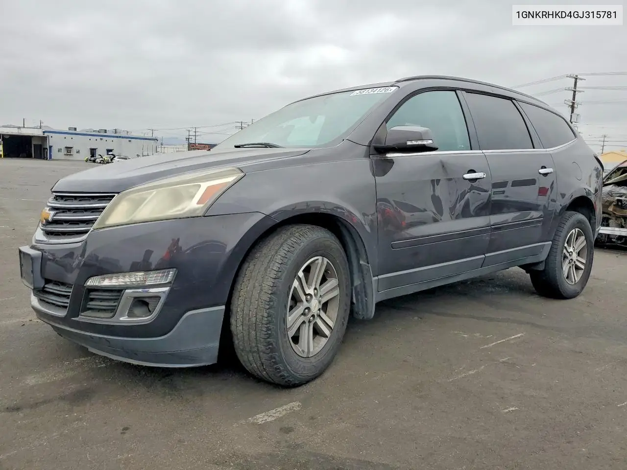 2016 Chevrolet Traverse Lt VIN: 1GNKRHKD4GJ315781 Lot: 58134126