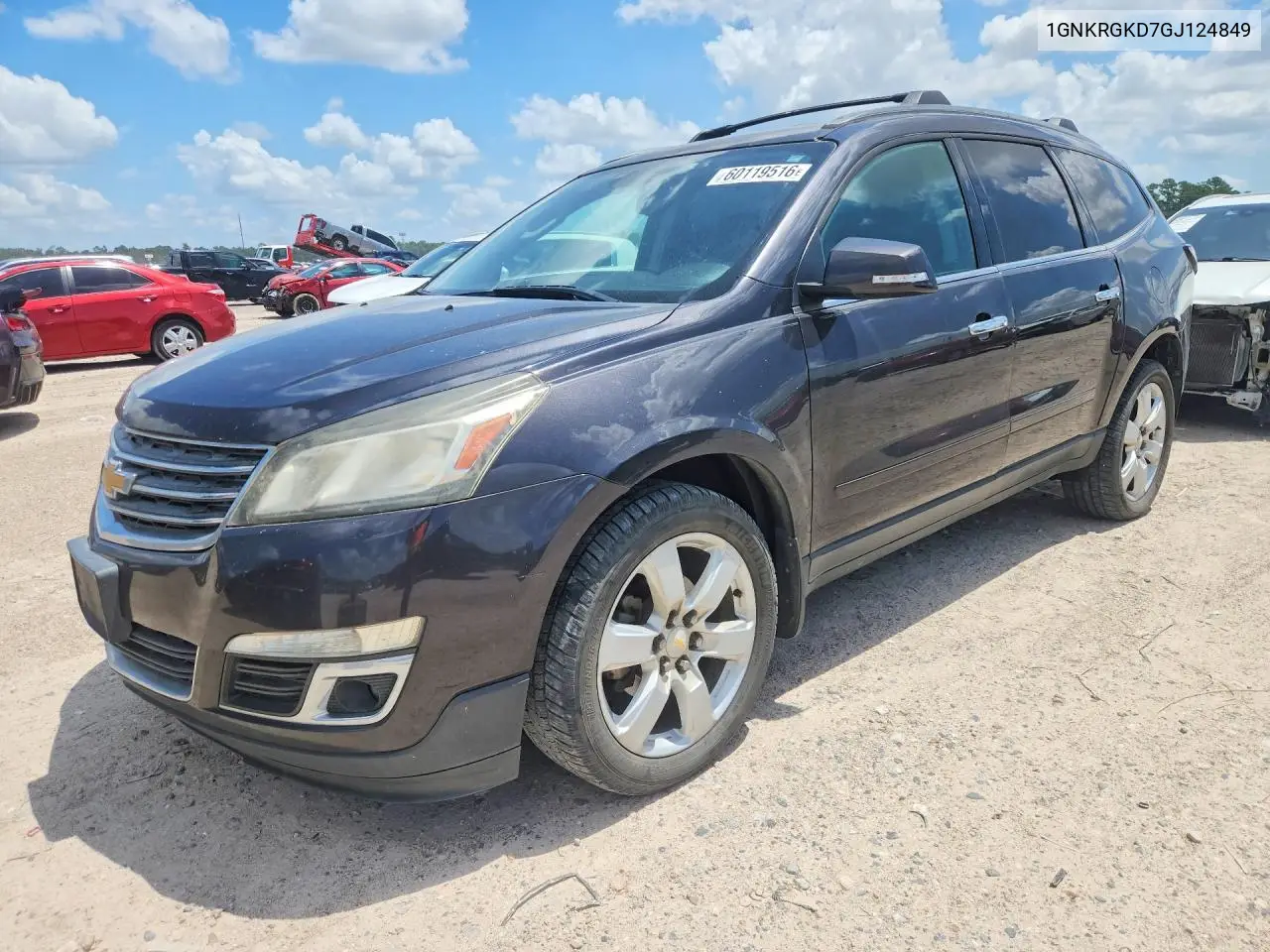 2016 Chevrolet Traverse Lt VIN: 1GNKRGKD7GJ124849 Lot: 60119516