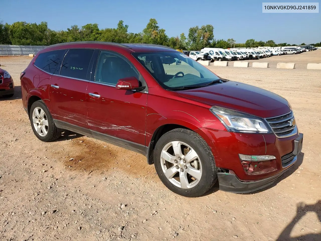 2016 Chevrolet Traverse Lt VIN: 1GNKVGKD9GJ241859 Lot: 61682256